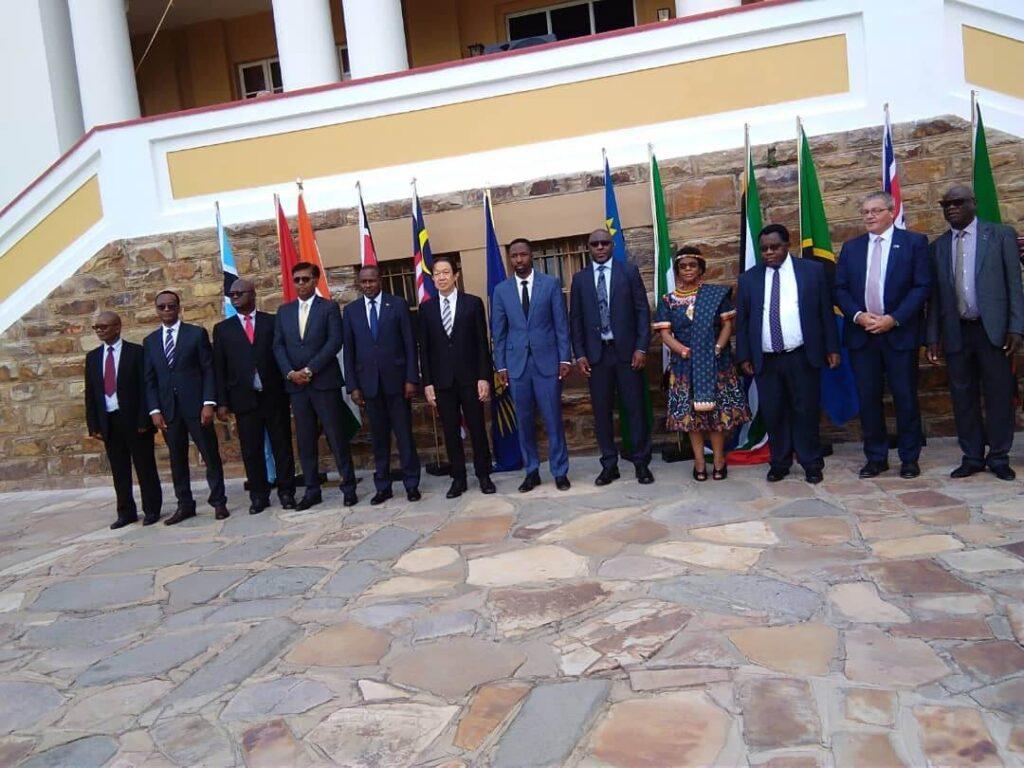 Amb Michael Sialai and other Commonwealth High Commissioners accredited to Namibia